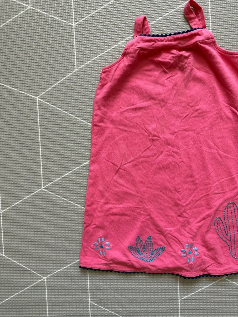 Gymboree|Baby girl/toddler Boho Pink Cactus Floral Embroidered Sundress•size 3T